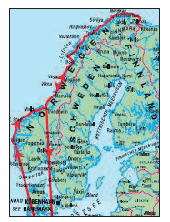 Hurtigruten Karte Bergen-Kirkenes-Trondheim
